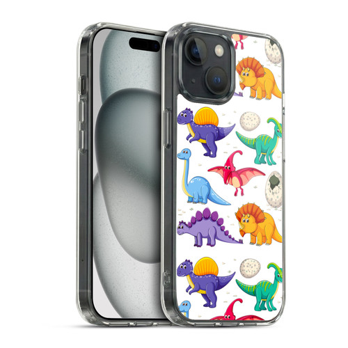 Haroulita Forest Dinosaurs Soft Gel Case for Apple iPhone 15 & MagSafe