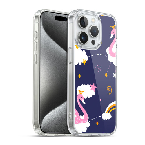 Haroulita Forest Flamingo Night Soft Gel Case for Apple iPhone 15 Pro & MagSafe