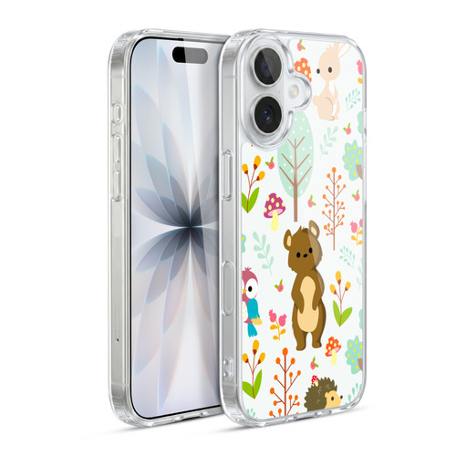 Haroulita Forest Adorable Bear Soft Gel Case for Apple iPhone 17