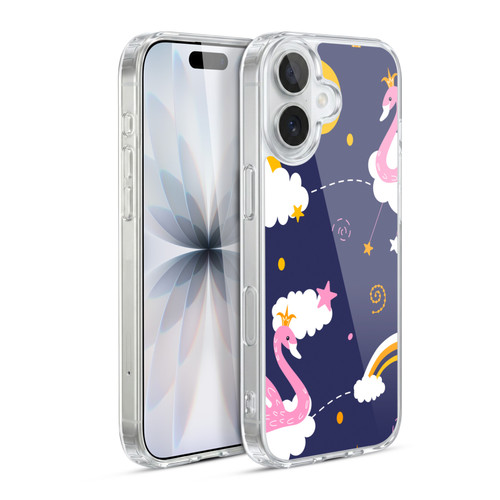 Haroulita Forest Flamingo Night Soft Gel Case for Apple iPhone 17