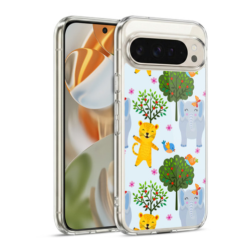 Haroulita Forest Tiger And Elephant Soft Gel Case for Google Pixel 9 / Pixel 9 Pro
