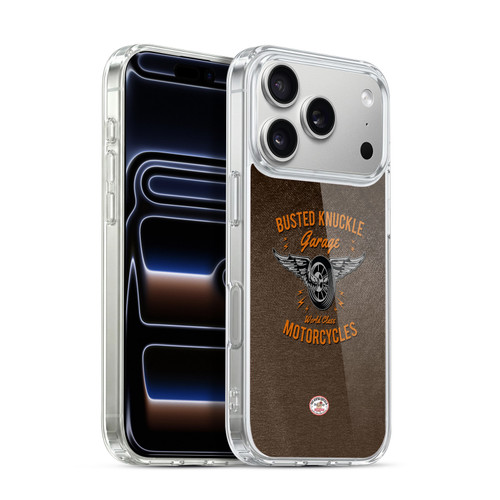 Busted Knuckle Garage Graphics Motorcycles Soft Gel Case for Apple iPhone 17 Pro