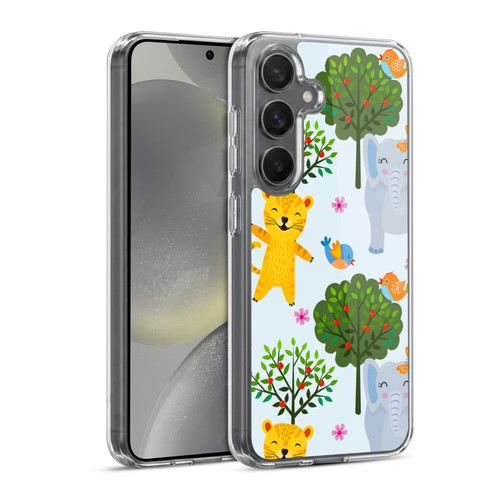 Haroulita Forest Tiger And Elephant Soft Gel Case for Samsung Galaxy S24 5G & MagSafe