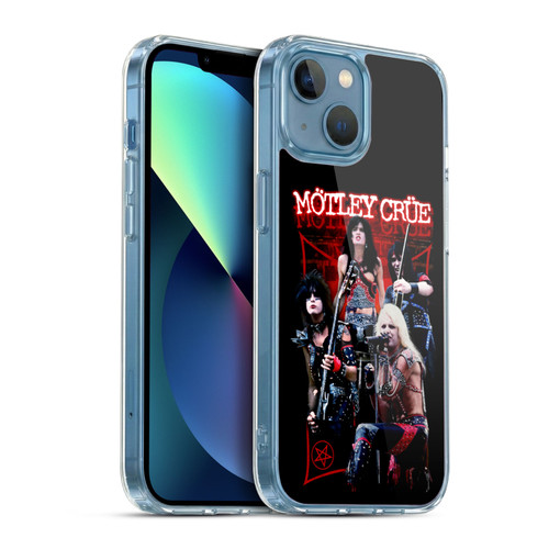 Motley Crue Tour Graphics Live Montage Red Soft Gel Case for Apple iPhone 13 Mini & MagSafe
