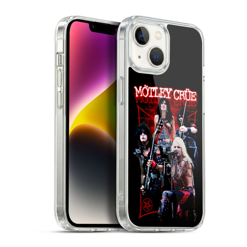 Motley Crue Tour Graphics Live Montage Red Soft Gel Case for Apple iPhone 14