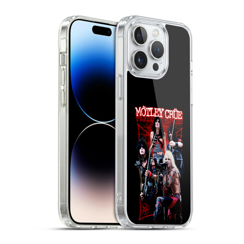 Motley Crue Tour Graphics Live Montage Red Soft Gel Case for Apple iPhone 14 Pro Max & MagSafe