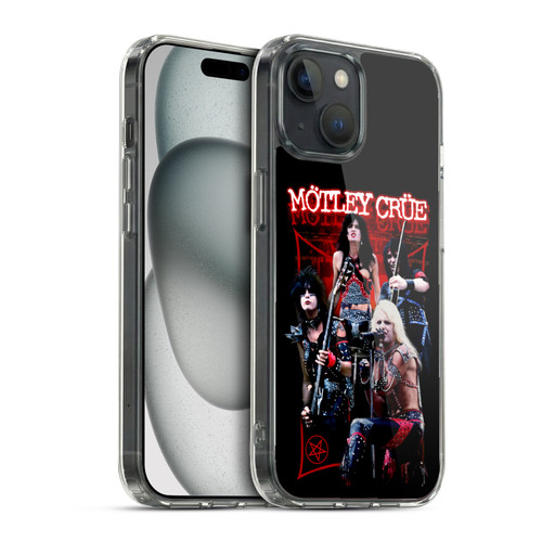 Motley Crue Tour Graphics Live Montage Red Soft Gel Case for Apple iPhone 15 & MagSafe