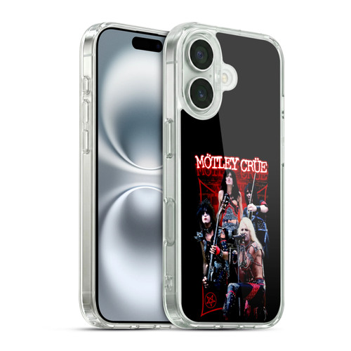 Motley Crue Tour Graphics Live Montage Red Soft Gel Case for Apple iPhone 16 & MagSafe