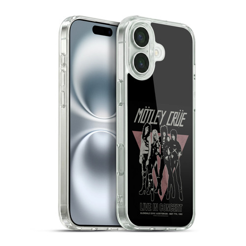 Motley Crue Tour Graphics Glendale Soft Gel Case for Apple iPhone 16 Plus & MagSafe