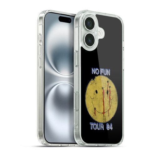 Motley Crue Tour Graphics No Fun 1984 Soft Gel Case for Apple iPhone 16 Plus & MagSafe