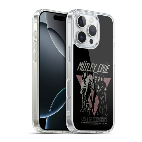 Motley Crue Tour Graphics Glendale Soft Gel Case for Apple iPhone 16 Pro & MagSafe