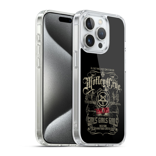 Motley Crue Tours Girls Girls Girls Soft Gel Case for Apple iPhone 15 Pro & MagSafe