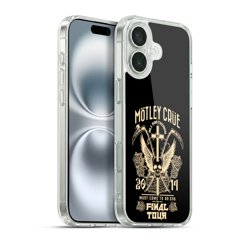 Motley Crue Tours All Bad Things Soft Gel Case for Apple iPhone 16 Plus & MagSafe