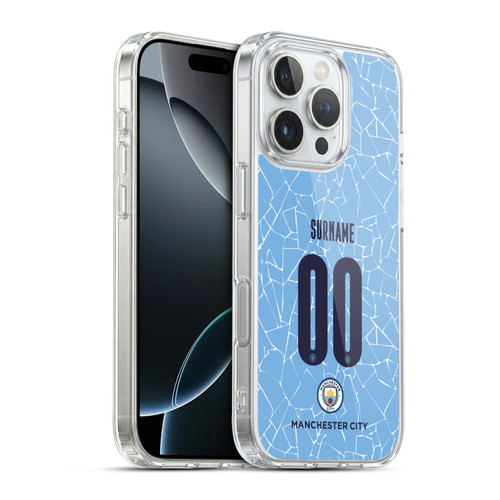 Custom Customised Personalised Manchester City Man City FC 2020/21 Badge Kit Home Soft Gel Case for Apple iPhone 16 Pro & MagSafe