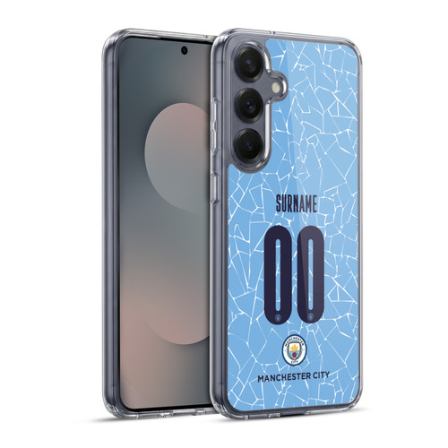 Custom Customised Personalised Manchester City Man City FC 2020/21 Badge Kit Home Soft Gel Case for Samsung Galaxy S25+ & MagSafe