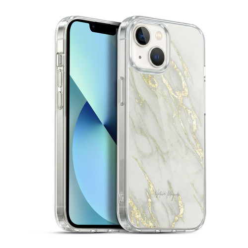 Nature Magick Marble Metallics Yellow Soft Gel Case for Apple iPhone 13