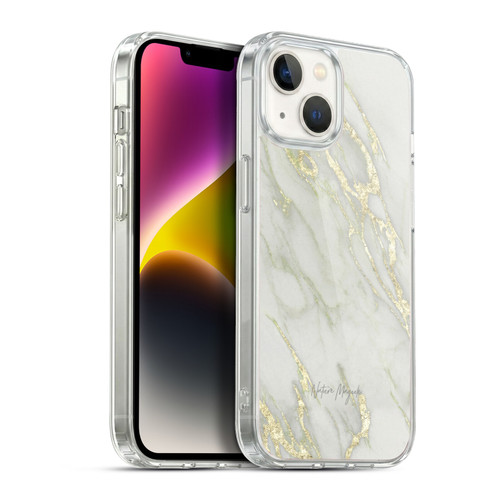 Nature Magick Marble Metallics Yellow Soft Gel Case for Apple iPhone 14