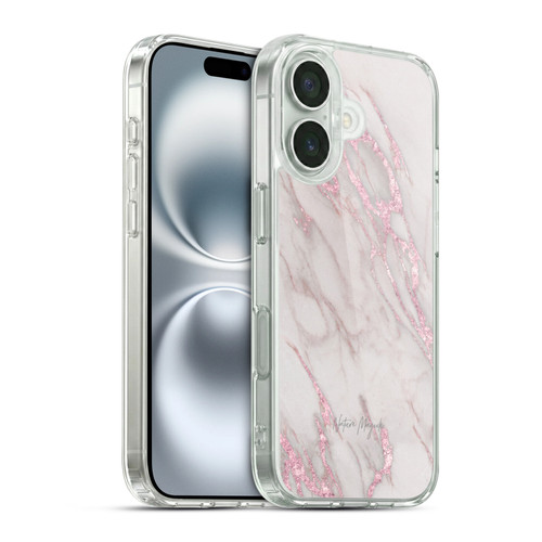 Nature Magick Marble Metallics Pink Soft Gel Case for Apple iPhone 16 & MagSafe