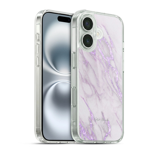 Nature Magick Marble Metallics Purple Soft Gel Case for Apple iPhone 16 & MagSafe