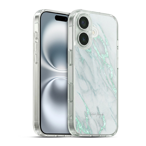 Nature Magick Marble Metallics Teal Soft Gel Case for Apple iPhone 16 & MagSafe