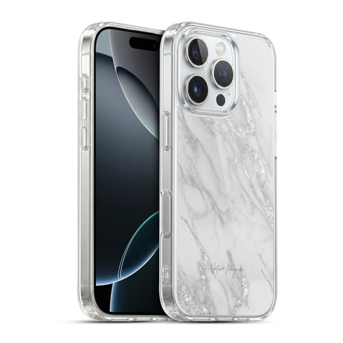 Nature Magick Marble Metallics Silver Soft Gel Case for Apple iPhone 16 Pro & MagSafe