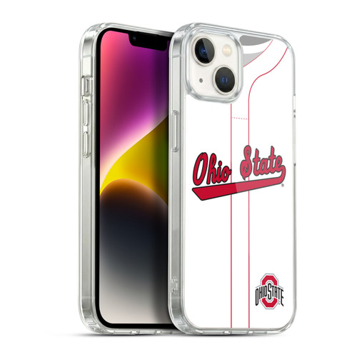 Ohio State University Jersey Baseball Home Soft Gel Case for Apple iPhone 14 Plus & MagSafe