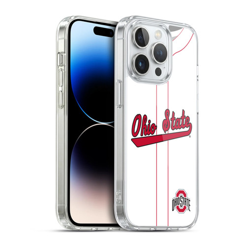 Ohio State University Jersey Baseball Home Soft Gel Case for Apple iPhone 14 Pro & MagSafe