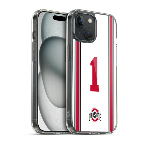 Ohio State University Jersey Football Away Soft Gel Case for Apple iPhone 15 & MagSafe