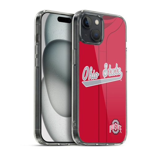Ohio State University Jersey Baseball Away Soft Gel Case for Apple iPhone 15 Plus & MagSafe
