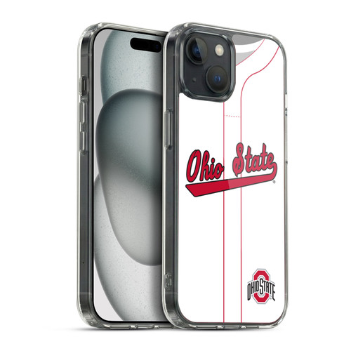 Ohio State University Jersey Baseball Home Soft Gel Case for Apple iPhone 15 Plus & MagSafe