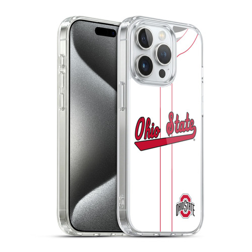 Ohio State University Jersey Baseball Home Soft Gel Case for Apple iPhone 15 Pro & MagSafe