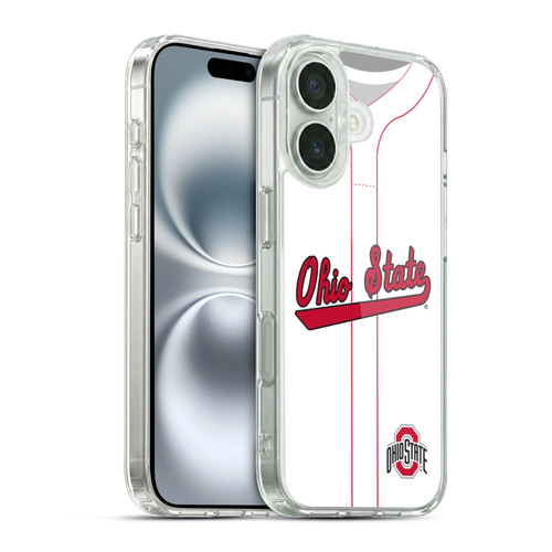 Ohio State University Jersey Baseball Home Soft Gel Case for Apple iPhone 16 & MagSafe