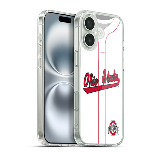 Ohio State University Jersey Baseball Home Soft Gel Case for Apple iPhone 16 Plus & MagSafe