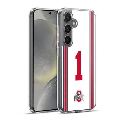 Ohio State University Jersey Football Away Soft Gel Case for Samsung Galaxy S24+ 5G & MagSafe