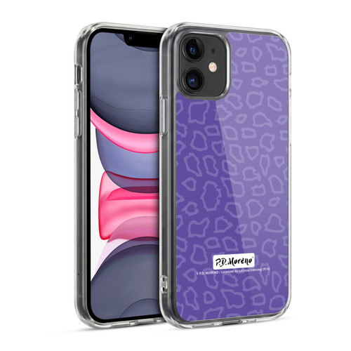 P.D. Moreno Patterns Purple Leopard Soft Gel Case for Apple iPhone 11