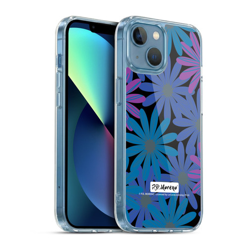 P.D. Moreno Patterns Midnight Daisies Soft Gel Case for Apple iPhone 13 Mini & MagSafe