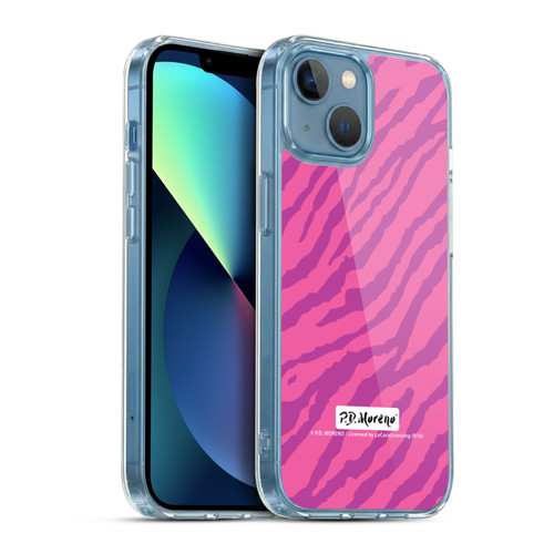 P.D. Moreno Patterns Pink Zebra Soft Gel Case for Apple iPhone 13 Mini & MagSafe