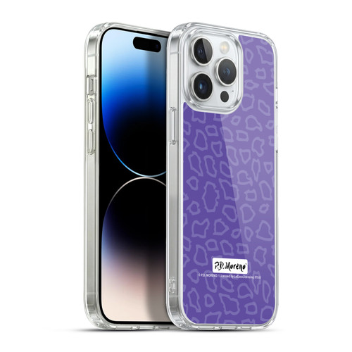 P.D. Moreno Patterns Purple Leopard Soft Gel Case for Apple iPhone 13 Pro Max & MagSafe