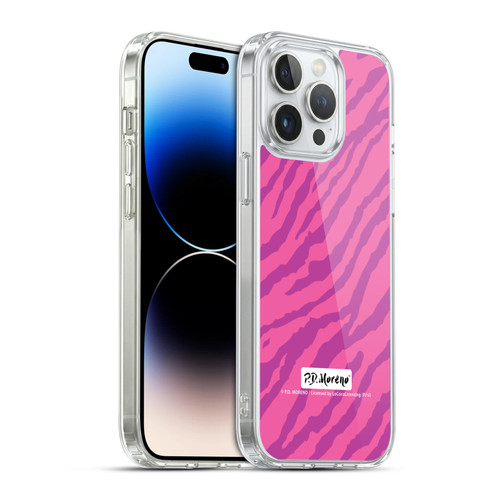 P.D. Moreno Patterns Pink Zebra Soft Gel Case for Apple iPhone 14 Pro Max & MagSafe