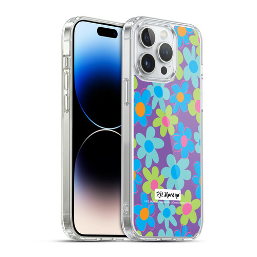 P.D. Moreno Patterns Purple Soft Gel Case for Apple iPhone 14 Pro Max & MagSafe