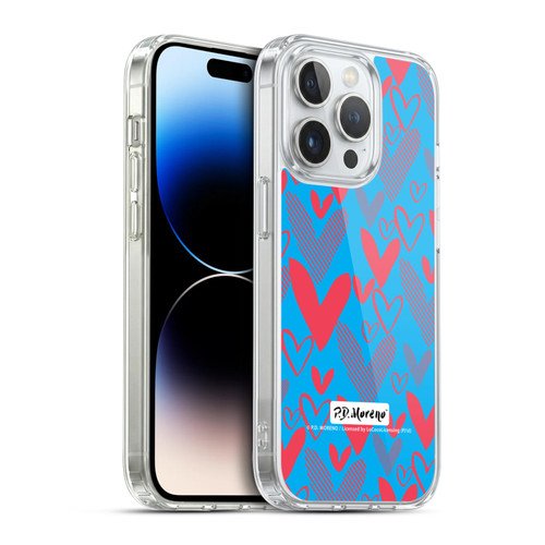 P.D. Moreno Patterns Hearts 2 Soft Gel Case for Apple iPhone 14 Pro & MagSafe