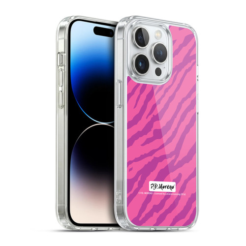 P.D. Moreno Patterns Pink Zebra Soft Gel Case for Apple iPhone 14 Pro & MagSafe