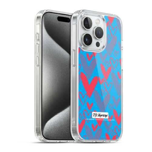 P.D. Moreno Patterns Hearts 2 Soft Gel Case for Apple iPhone 15 Pro & MagSafe
