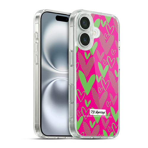 P.D. Moreno Patterns Hearts 1 Soft Gel Case for Apple iPhone 16 & MagSafe