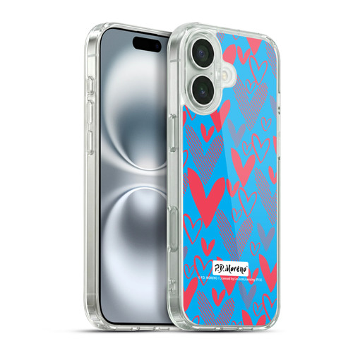 P.D. Moreno Patterns Hearts 2 Soft Gel Case for Apple iPhone 16 Plus & MagSafe