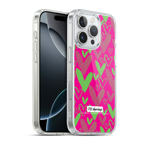 P.D. Moreno Patterns Hearts 1 Soft Gel Case for Apple iPhone 16 Pro & MagSafe