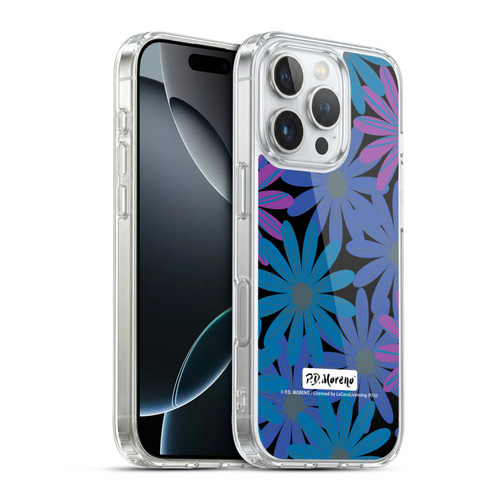 P.D. Moreno Patterns Midnight Daisies Soft Gel Case for Apple iPhone 16 Pro & MagSafe