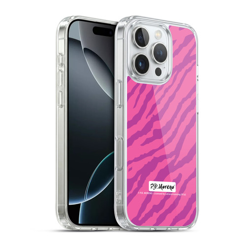 P.D. Moreno Patterns Pink Zebra Soft Gel Case for Apple iPhone 16 Pro & MagSafe