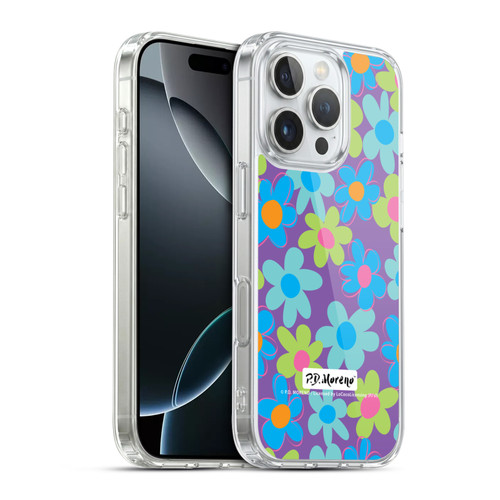P.D. Moreno Patterns Purple Soft Gel Case for Apple iPhone 16 Pro & MagSafe