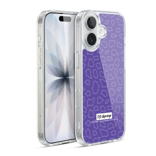 P.D. Moreno Patterns Purple Leopard Soft Gel Case for Apple iPhone 17